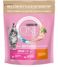 PURINA ONE Junior reich an Huhn und Vollkorn-Getreide