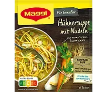 Maggi Hühner Suppe mit Nudeln