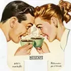 Mann und Frau trinken Kaffee
